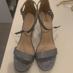 Silver sparkly heels!